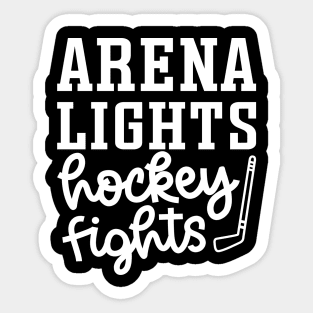 Arena Lights Hockey Fights Hockey Mom Cute Funny Sticker